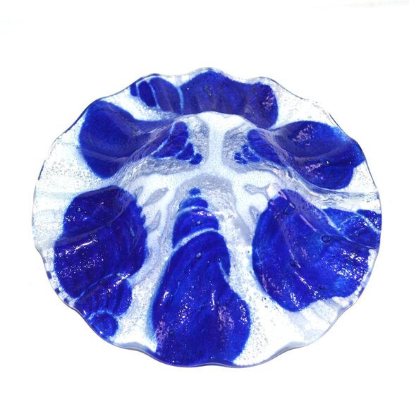 Sydensticker Fused Art Glass Seashell Bowl Home Decor Seashore - Picture 4 of 4